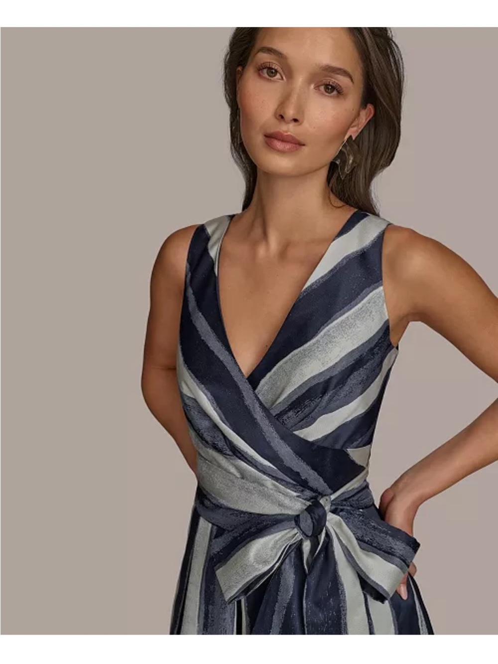 Donna Karan New York
Women's Striped Belted Gown - Picture 4 of 9